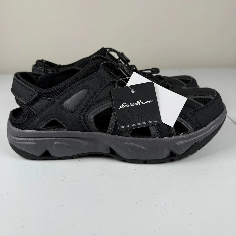 Eddie Bauer Mens 9 Laketrail Sandal Black Hiking Outdoor Gorpcore New